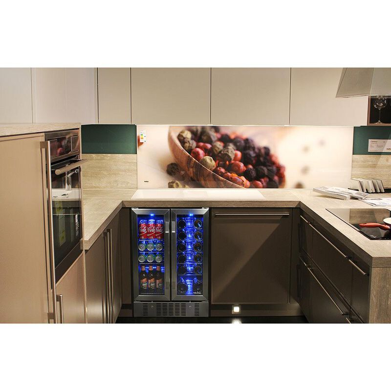 Newair 18 Bottle/60 Can Dual Zone Built-in Compressor Wine & Beverage Cooler image number 6