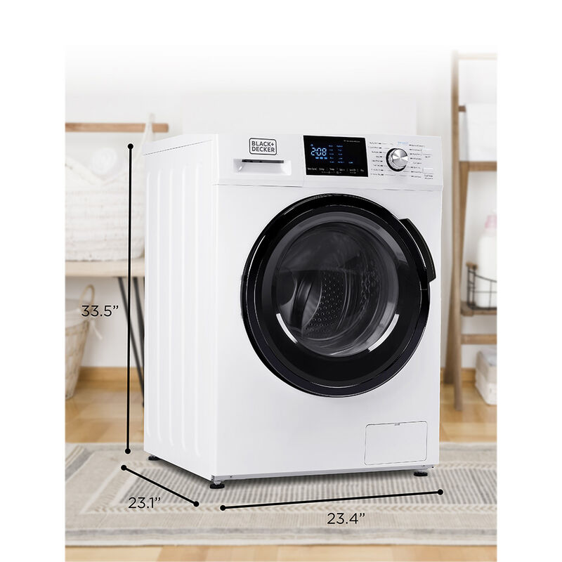 Black+Decker 2.7 cu ft. All-in-One Washer and Dryer Combo, White image number 9