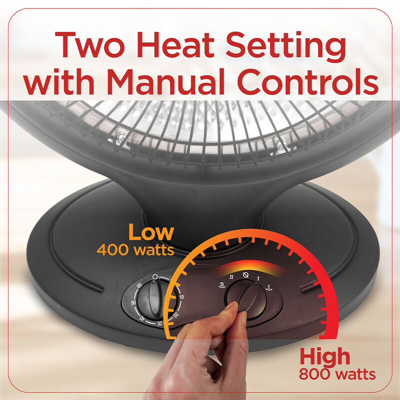 Black+Decker 800W Radiant Dish Heater image number 2