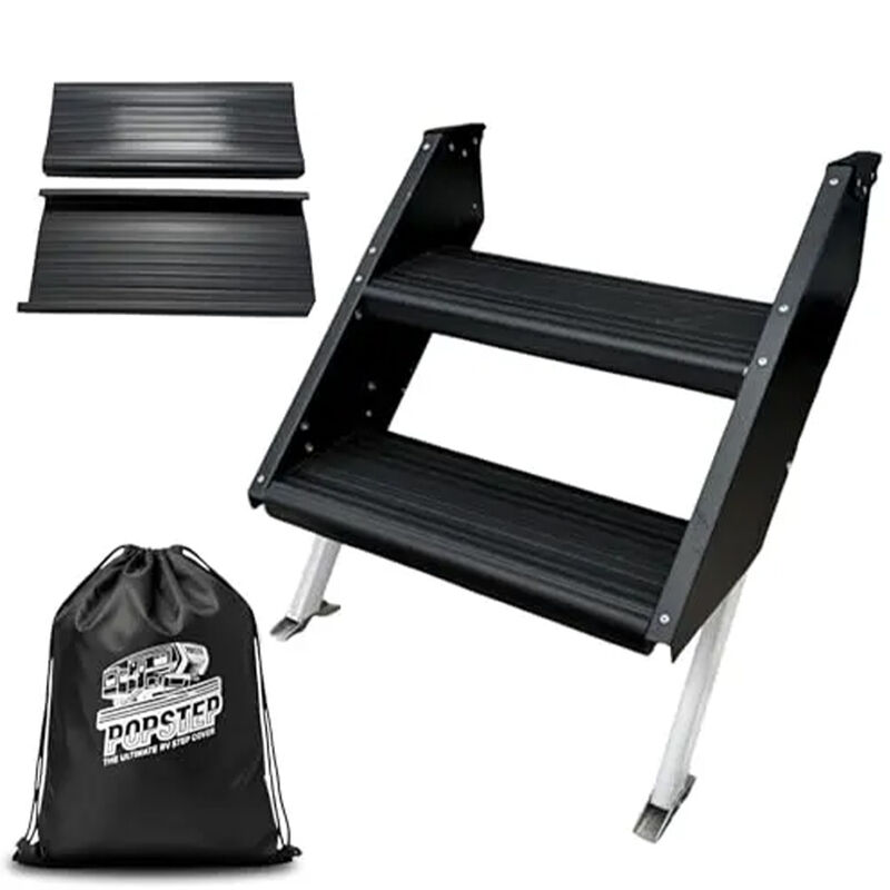 Pop Step RV Step Covers For 2 Step Lippert Solid Steps, 24" image number 1