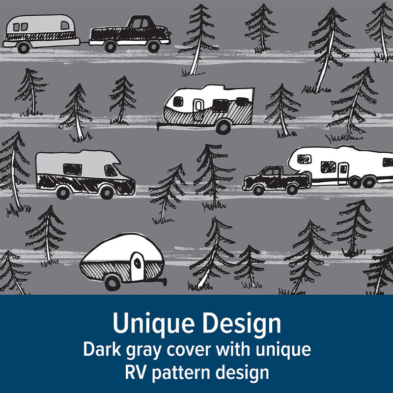 Camco Premium RV Cover, Travel Trailer, 24 to 26-Feet, RV Pattern Design image number 12