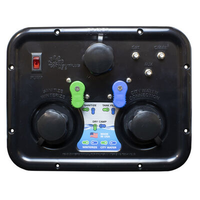 Nautilus P2.5 H2O System RV Multifunction City Water Fill Panel, Black