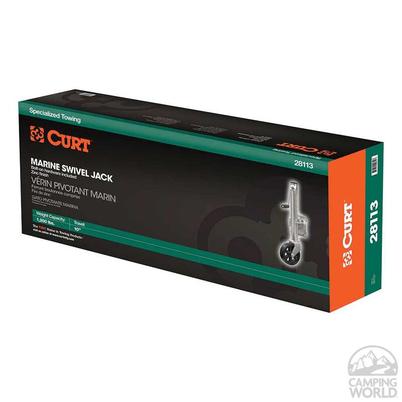 CURT Marine Jack, 1,200 lbs. wt. capacity, 10" travel, 6" dia. wheel image number 7