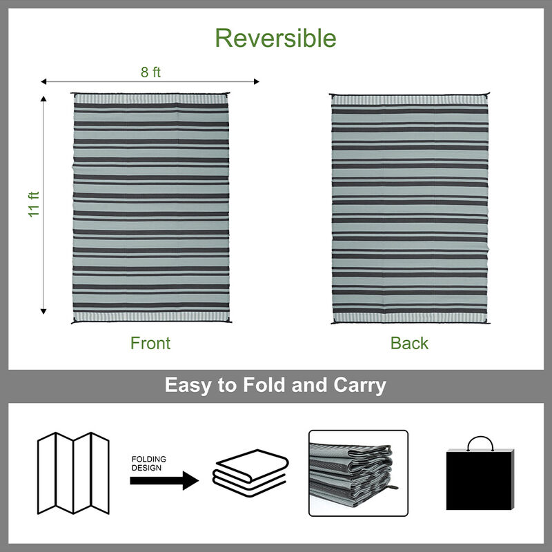 Venture Forward RV Patio Mat w/ Carry Bag, Stripe image number 6