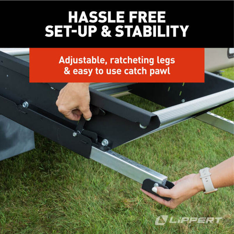 Lippert SolidStep 4.0 Premium RV Steps for 30" Doorway, Quad Step with Lift Assist image number 8