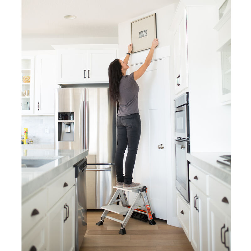 2' Jumbo Step Aluminum Ladder image number 2