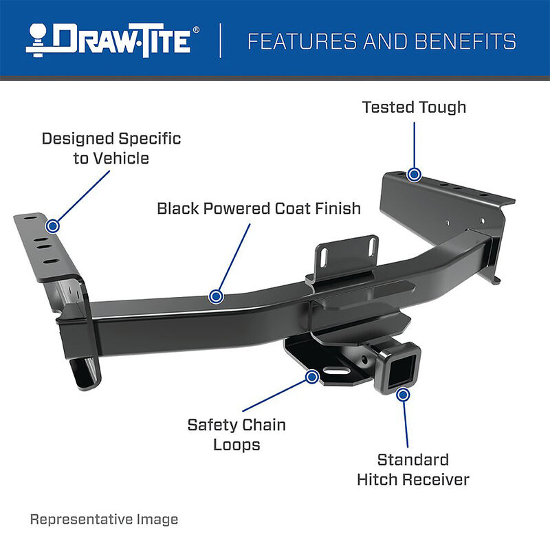 Draw Tite Trailer Hitch Rear, Class V; Square Tube 3-Piece image number 3