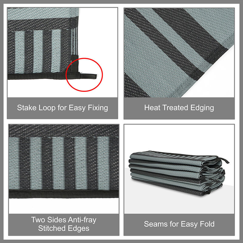 Venture Forward RV Patio Mat w/ Carry Bag, Stripe image number 19