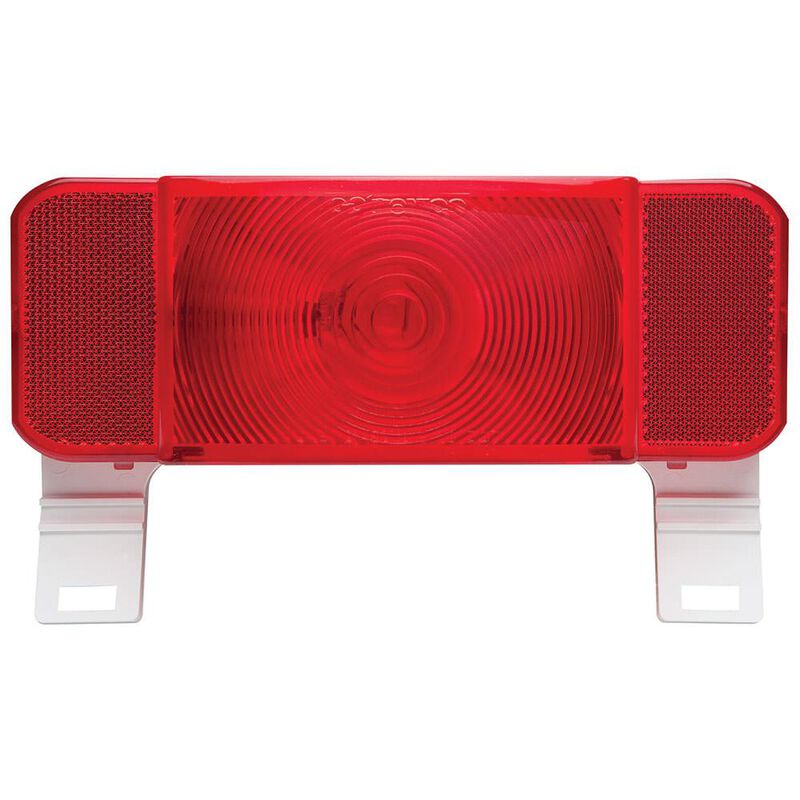 RV Stop/Tail/Turn Tail Light w/ illuminator; White Base; New Design; Red image number 1