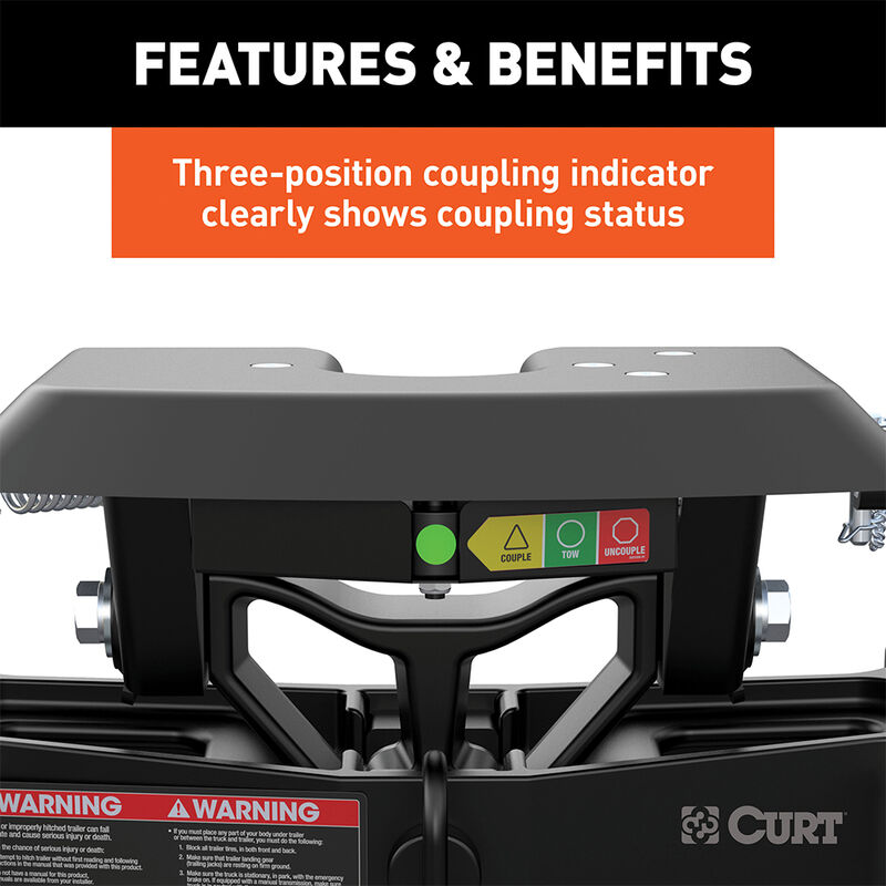 CURT A25 5th Wheel Hitch with Rails image number 3