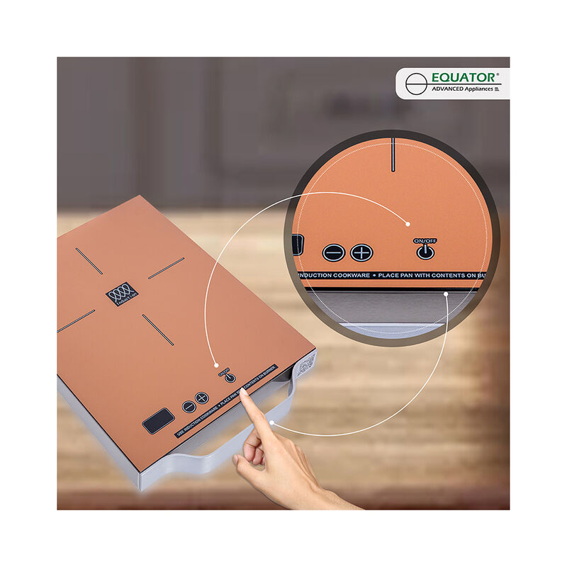 Equator PIC 100 Portable 11" Single-Burner Induction Cooktop with Handle, Copper image number 10