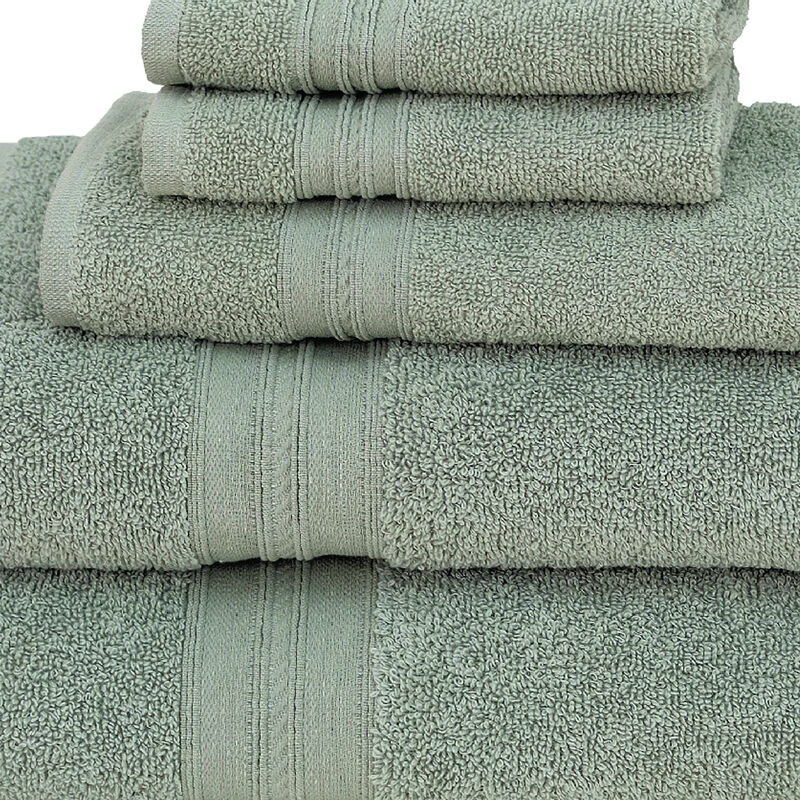 Enclave 5-Piece Turkish Cotton Towel Set, Sage image number 2