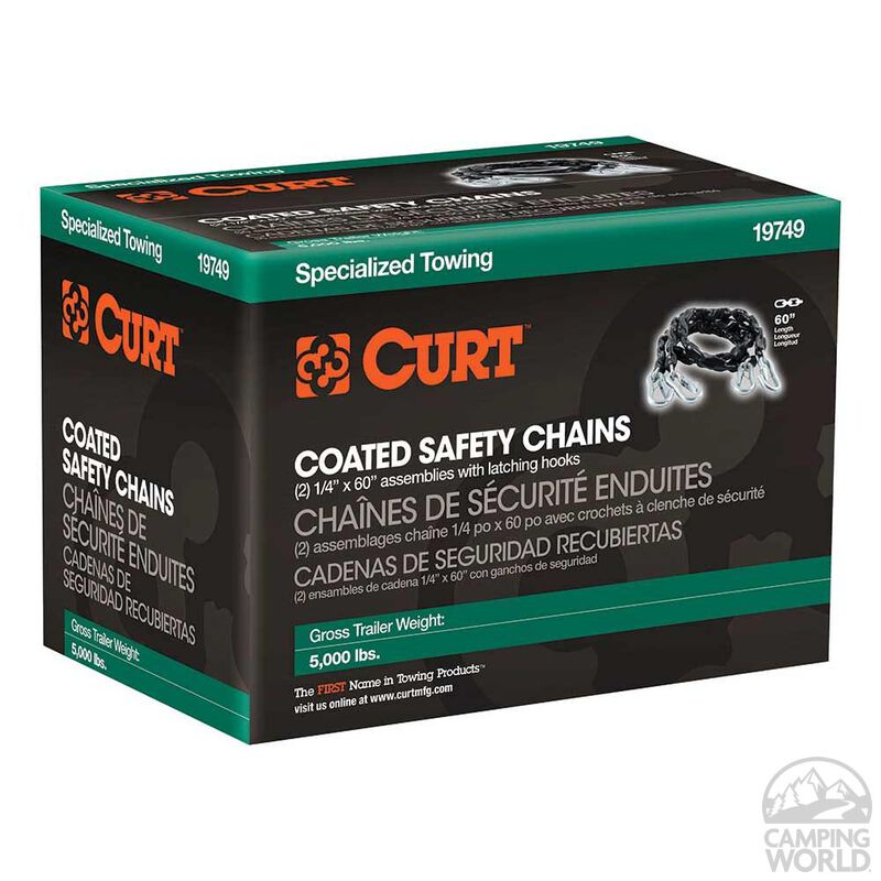 CURT Vinyl Coated Safety Chains, Set of 2 image number 2