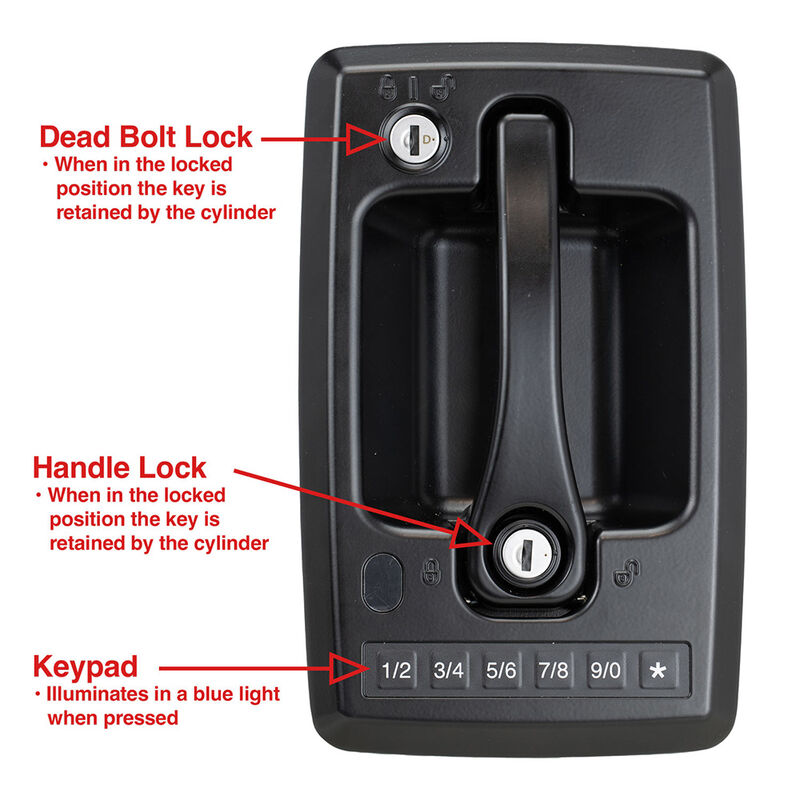 MRL Ultra Pro ES Motorhome Electronic Entry Door Lock image number 3
