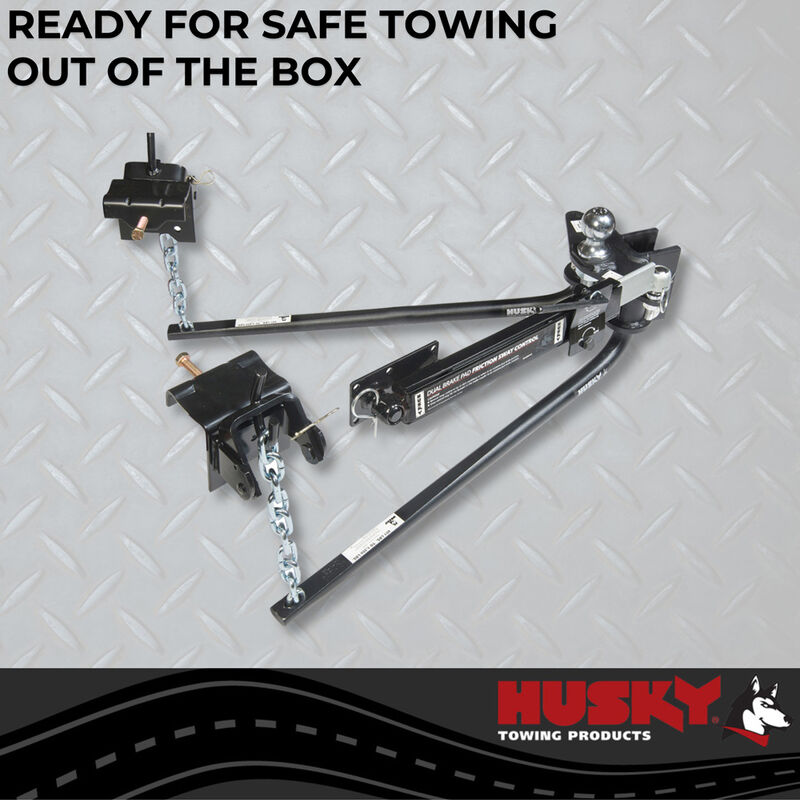 Husky Round Bar Weight Distribution Hitch With Sway Control, 12K, 2-5/16" Ball, No Shank image number 5