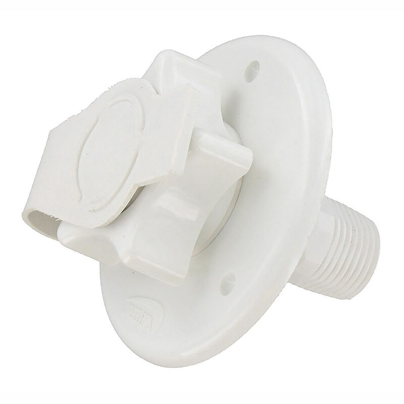 Valterra A01-0168 RV Freshwater Inlet, 2-3/4" Flange, 1/2" MPT, White image number 1