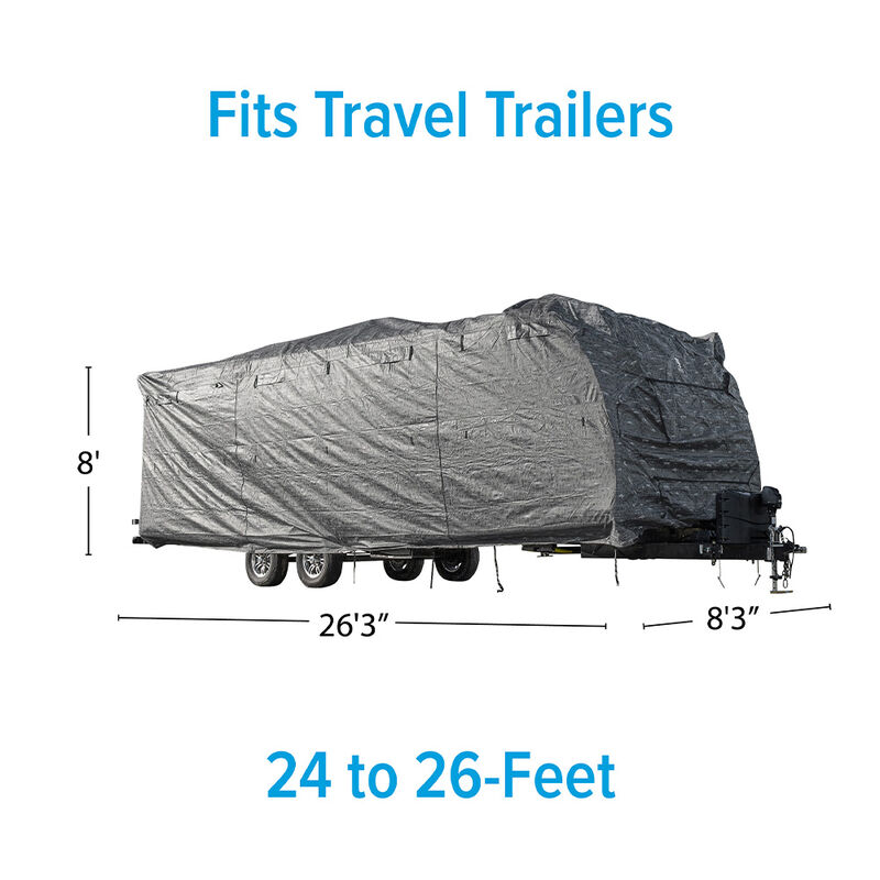 Camco Premium RV Cover, Travel Trailer, 24 to 26-Feet, RV Pattern Design image number 8