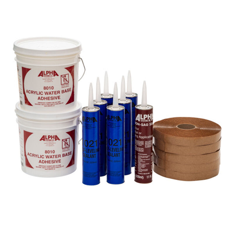 Alpha Systems SuperFlex RV Roof Kit, up to 25', Almond image number 1