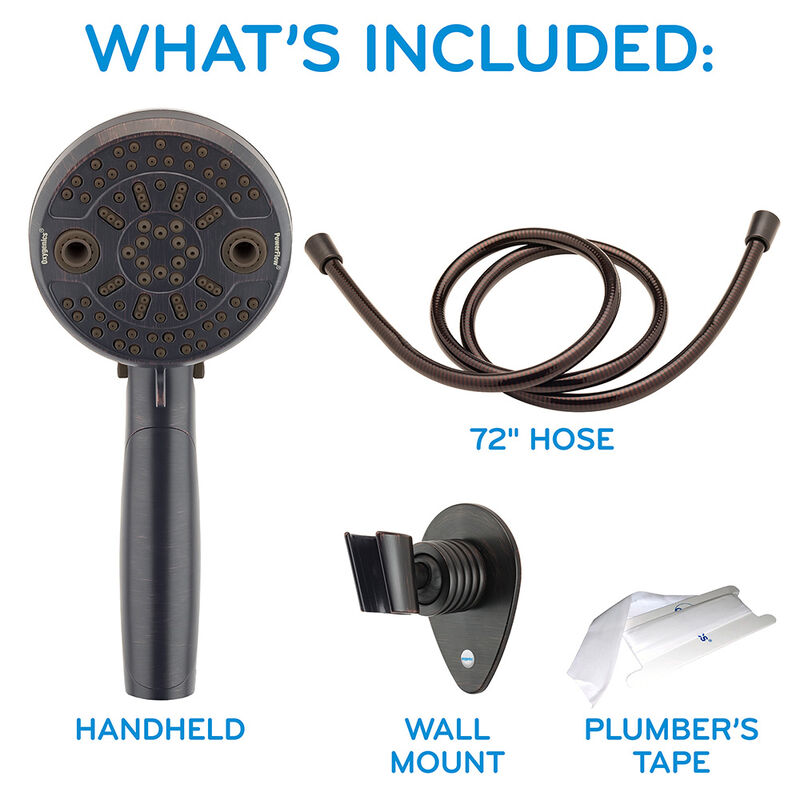 Oxygenics PowerFlow RV Handheld Shower Head Kit, Oil Rubbed Bronze image number 6