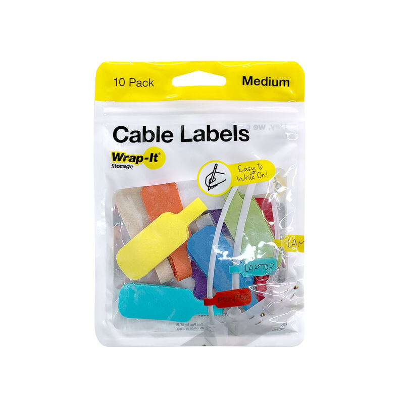Wrap-It Cable Labels, Medium, 10-Pack image number 1