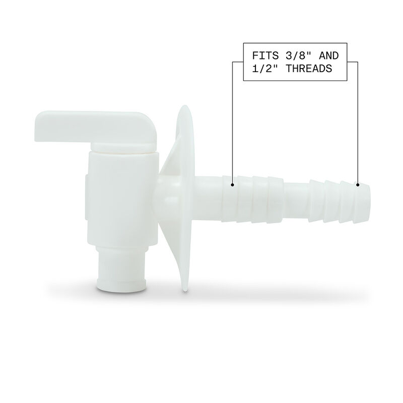 Valterra Universal Drain Valve Barbed White image number 10