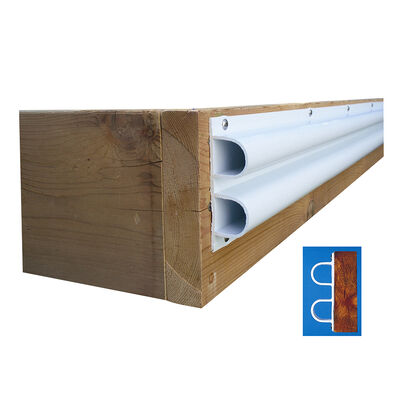 Dock Edge Premium PVC Double "D" Profile, White, 40'