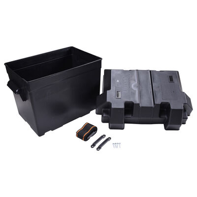 Arcon Battery Box, Fits Group 27 Batteries; Strap Style Box