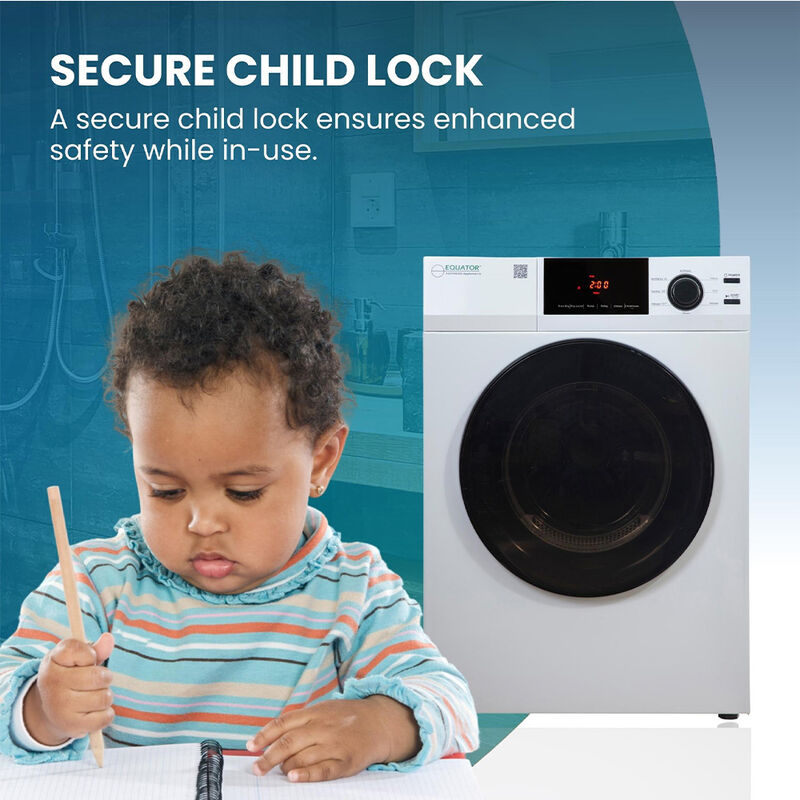Equator ED 880 4 cu. ft. 220V Electric Stackable Vented Sensor Dryer, White image number 18