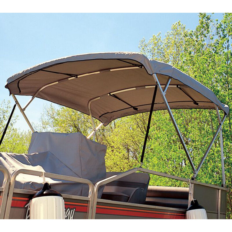 Taylor Made 1" Square Tube Pontoon Bimini Top, 8.5' Wide - Gray image number 1