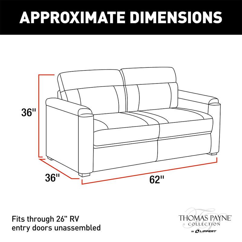 Thomas Payne RV Tri-Fold Sofa - 62" Grummond #2020126718 image number 2