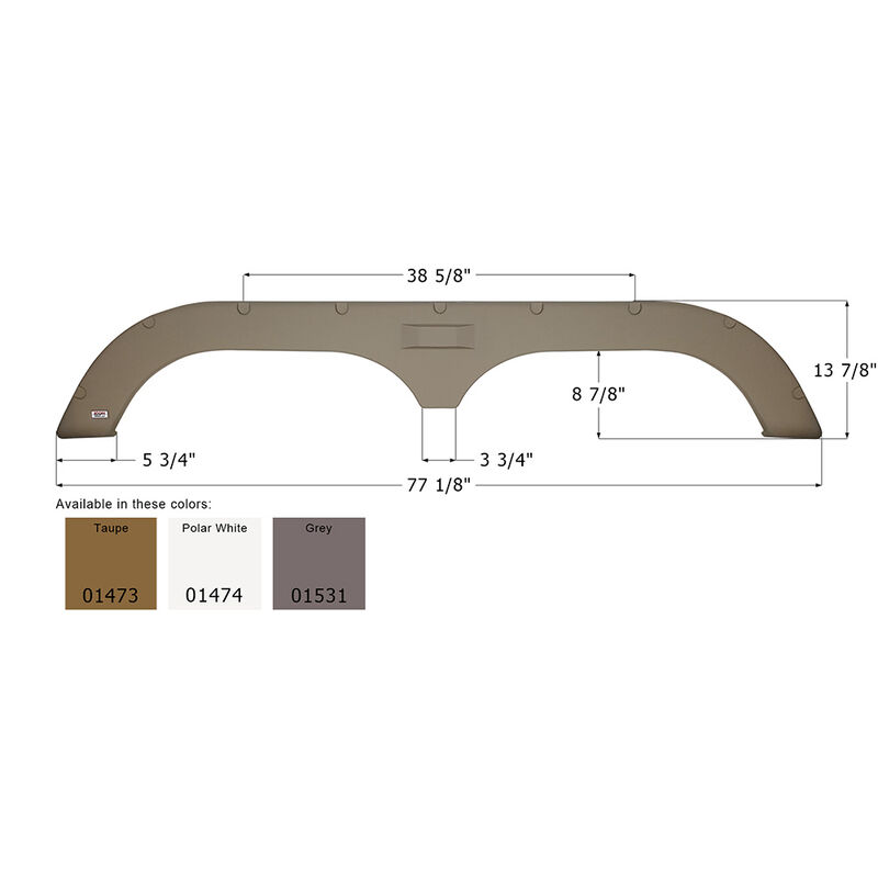 Icon Technologies Fender Skirt, Tandem, Fleetwood, FS720, Polar White image number 2
