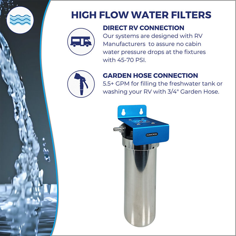 Blu Technology SOLO XLT - Fixed Mounted 1-Stage 10" Water Filtration System image number 4