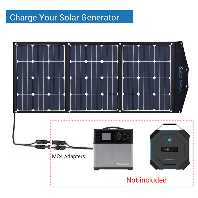 ACOPOWER 120 Watt Monocrystalline Portable Solar Panel image number 5