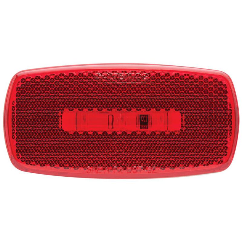 Oval LED Clearance/Marker Light; Replaceable Lens; Fleet Count; Red image number 1