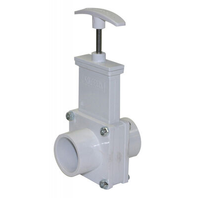 Valterra Drain Valve, 1-1/2" Spigot x 1-1/2" Spigot, White