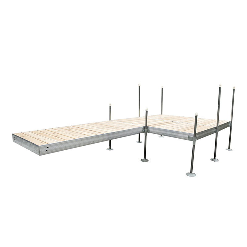 Tommy Docks 16' Platform-Style Aluminum Frame With Cedar Decking Complete Dock Package image number 1