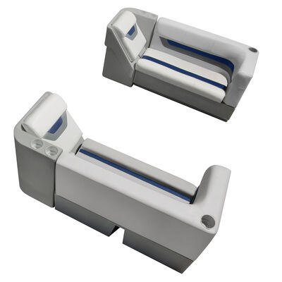 Designer Pontoon Furniture - 63" Front Seat Package, Sky Gray/Navy