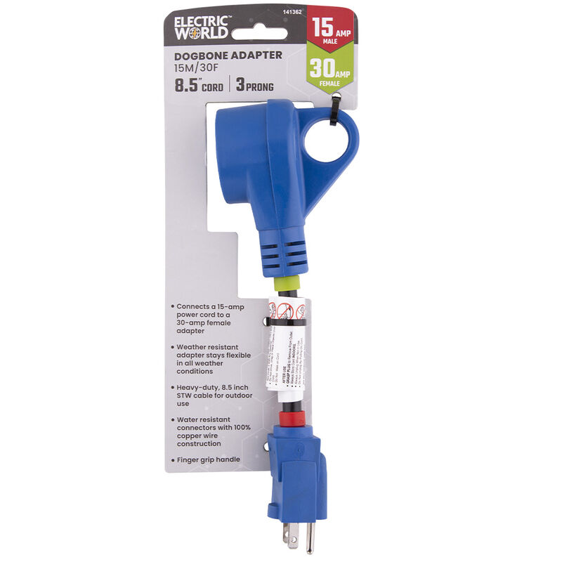 Electric World 15 Amp to 30 Amp Adapter Round Cord image number 4