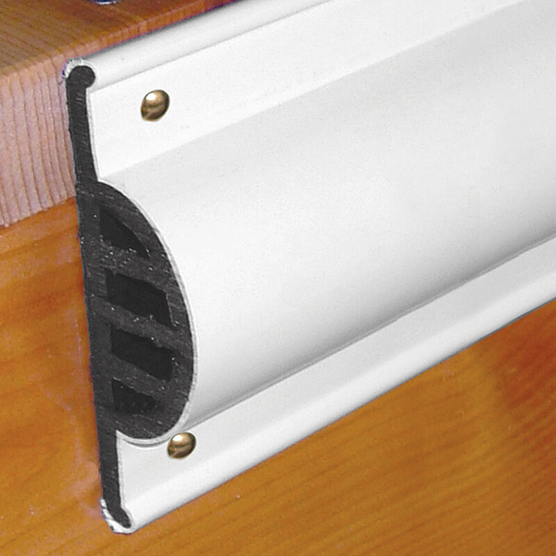 Commercial Grade Double Molded Dock Edging White Side Gard 10' Coil image number 1