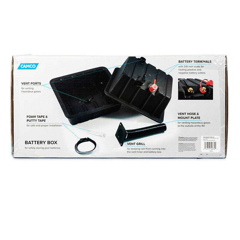 Camco Vented RV / Marine Double Side-By-Side Battery Box image number 3