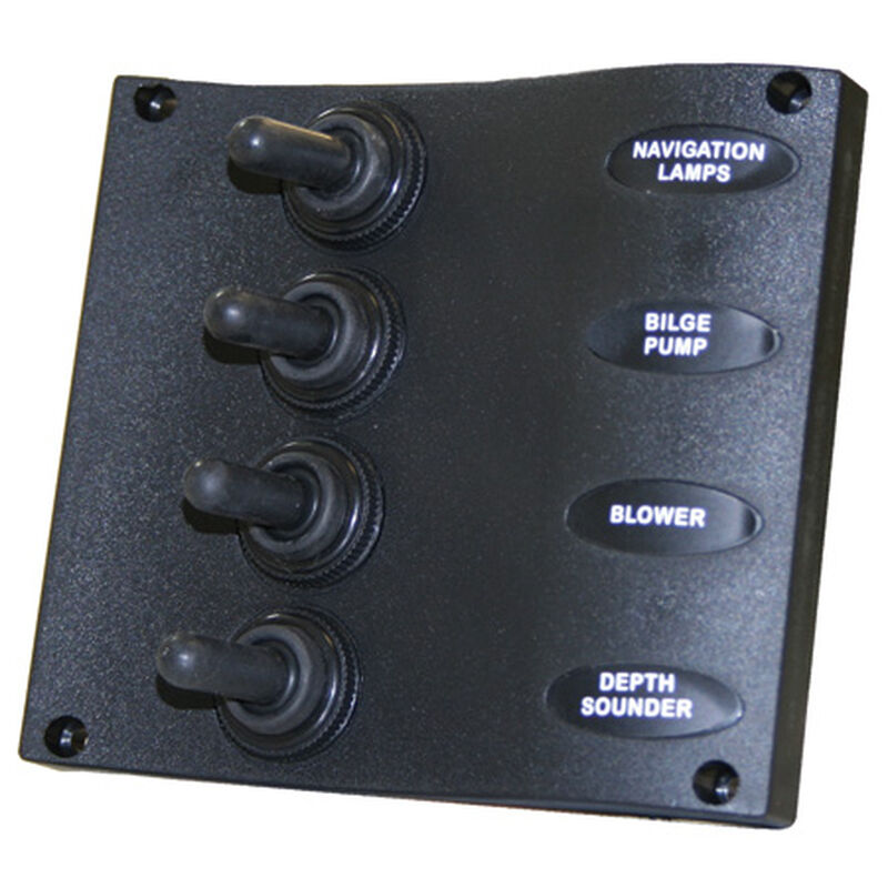 Seasense Marine Splash-Proof 4-Gang Switch Panel image number 1