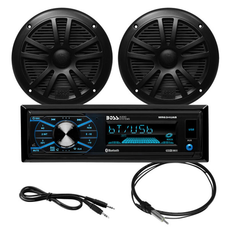 Boss Audio Marine AM/FM Receiver with Bluetooth and Speakers image number 1