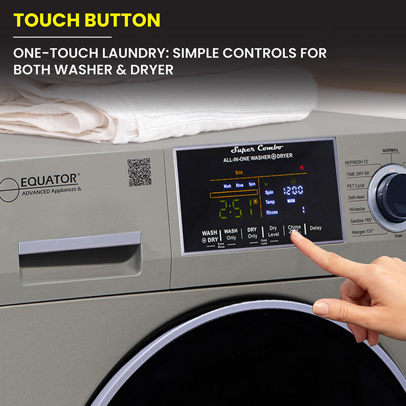 Equator Combo Washer Dryer, Vented-Dry, Silver image number 15