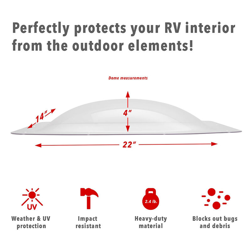 Hike Crew RV Skylight, Clear Lid image number 4