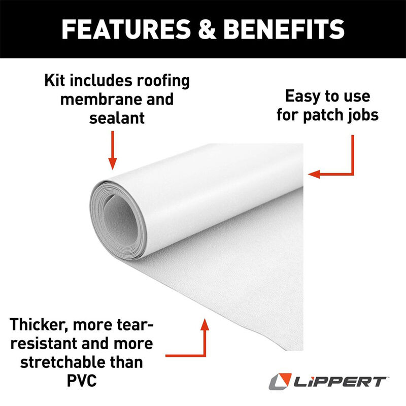 Alpha Systems SuperFlex RV Roof Patch Kit, White, 6 sq.ft. image number 4
