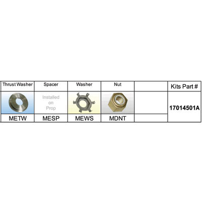 Solas 17014501A Propeller Kit Mercury 40 - 140 HP