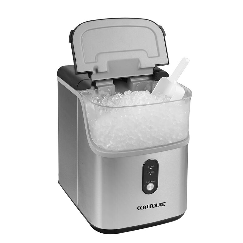CONTOURE Deluxe 33-lb. Nugget Countertop Ice Maker, Stainless Steel image number 2