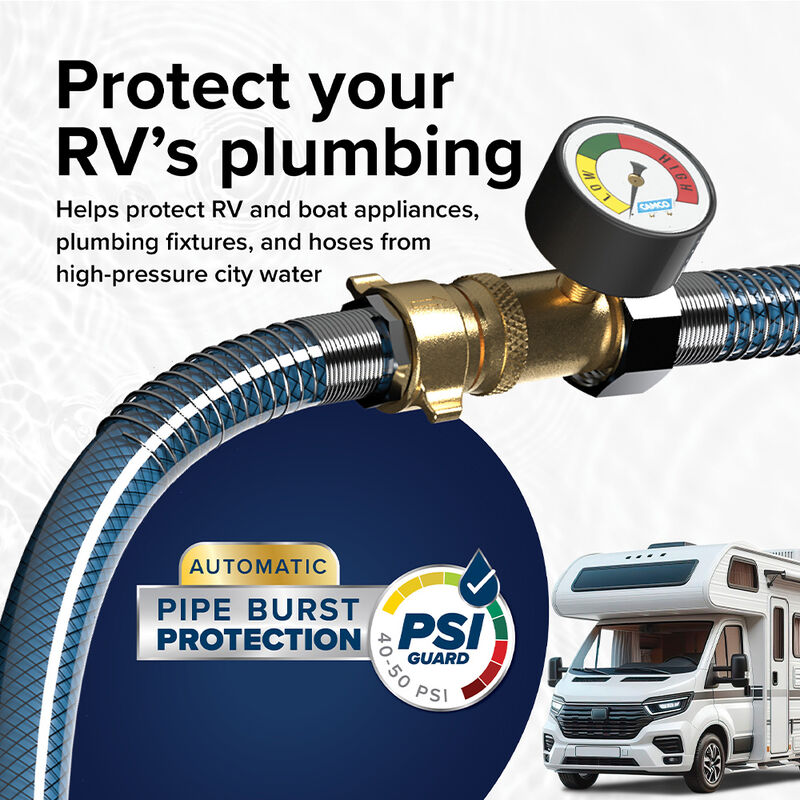 Camco Water Pressure Regulator with Gauge image number 3