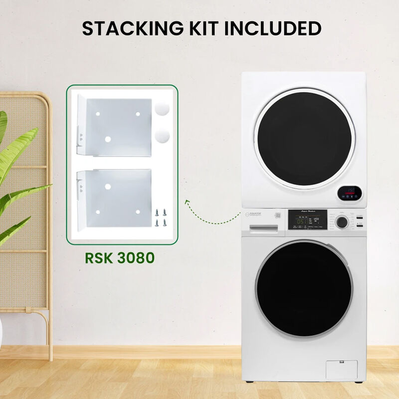 Equator Premium Stackable 15-lb. Washer + 3.5 cu.ft. Vented Digi Dryer, 110V, White image number 15