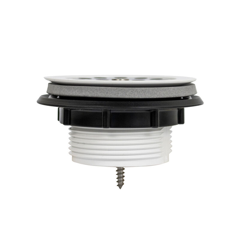 ICON Technologies RV Drain for Shower, Plastic with Grille, 1-1/2", White image number 2
